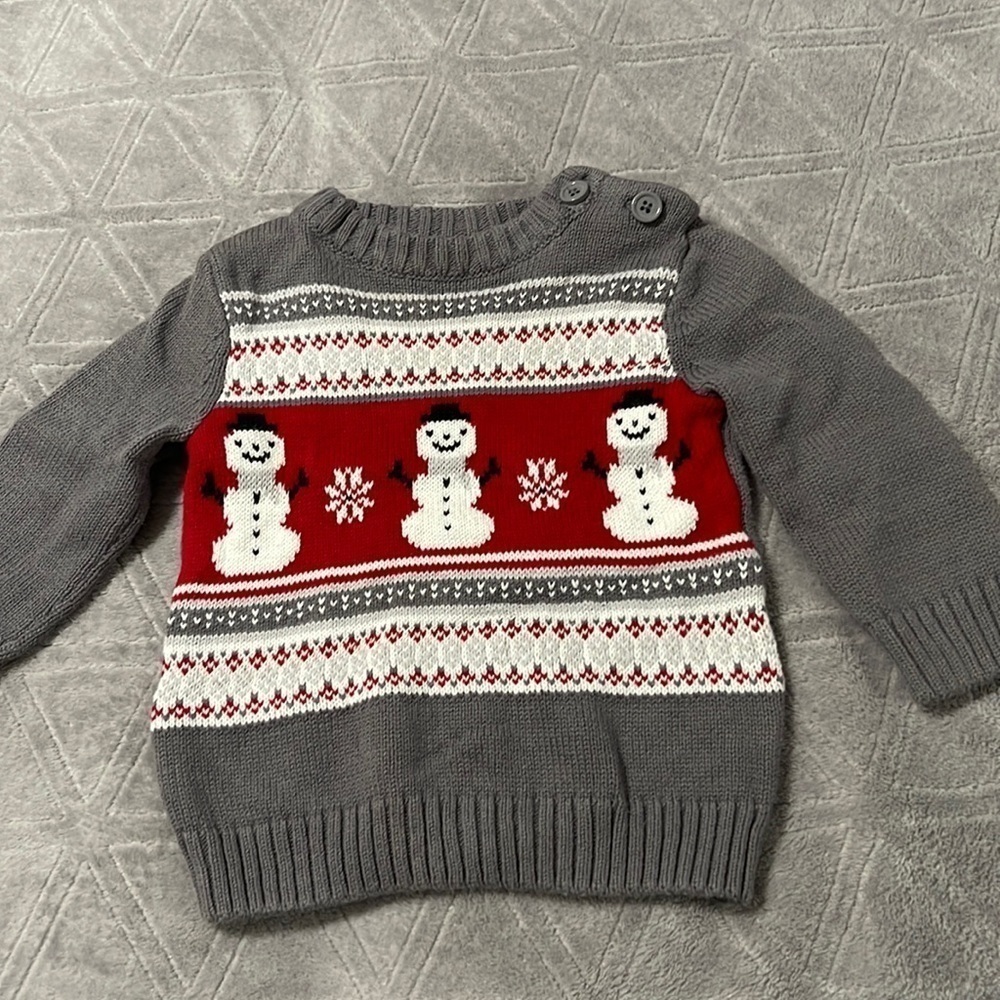Knitted snowman sweater